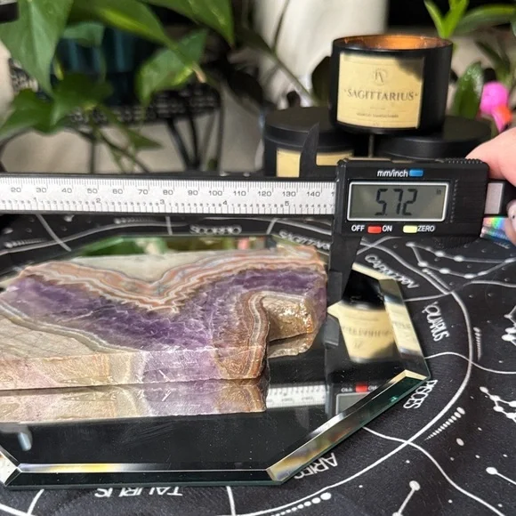 Amethyst Agate Slab on Stand - Picture 4 of 9